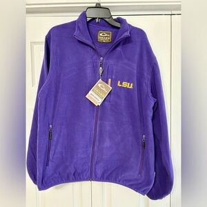 Drake Waterfowl LSU Purple Fleece Men’s Jacket.  Size M. NWT.